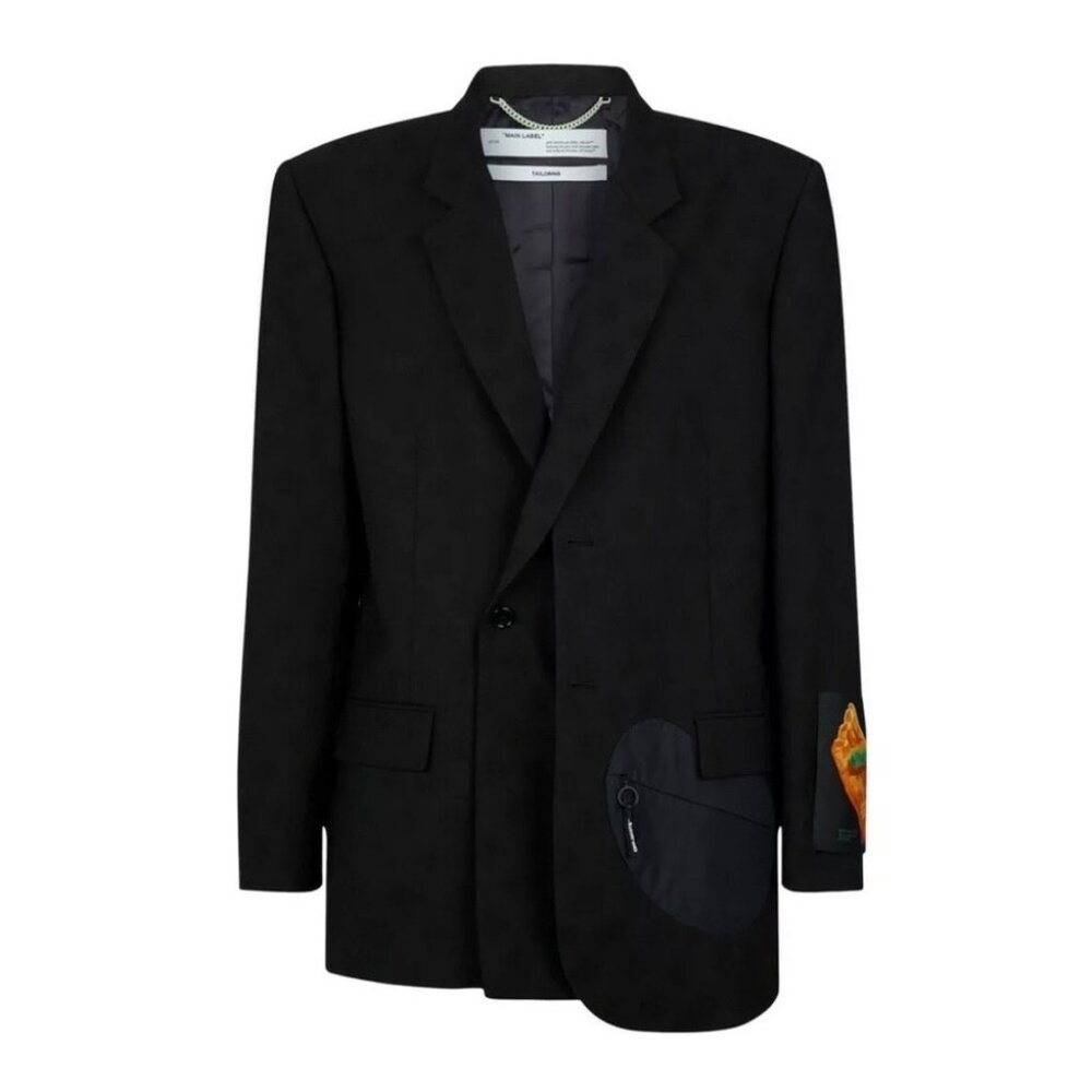 NWT Off-White Tonal Logo Oversized Equipment Blazer Jacket 50EU/40US $1695.00